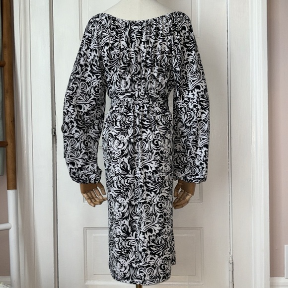 LANE BRYANT LONG SLEEVE DRESS WITH SASH - Picture 7 of 9